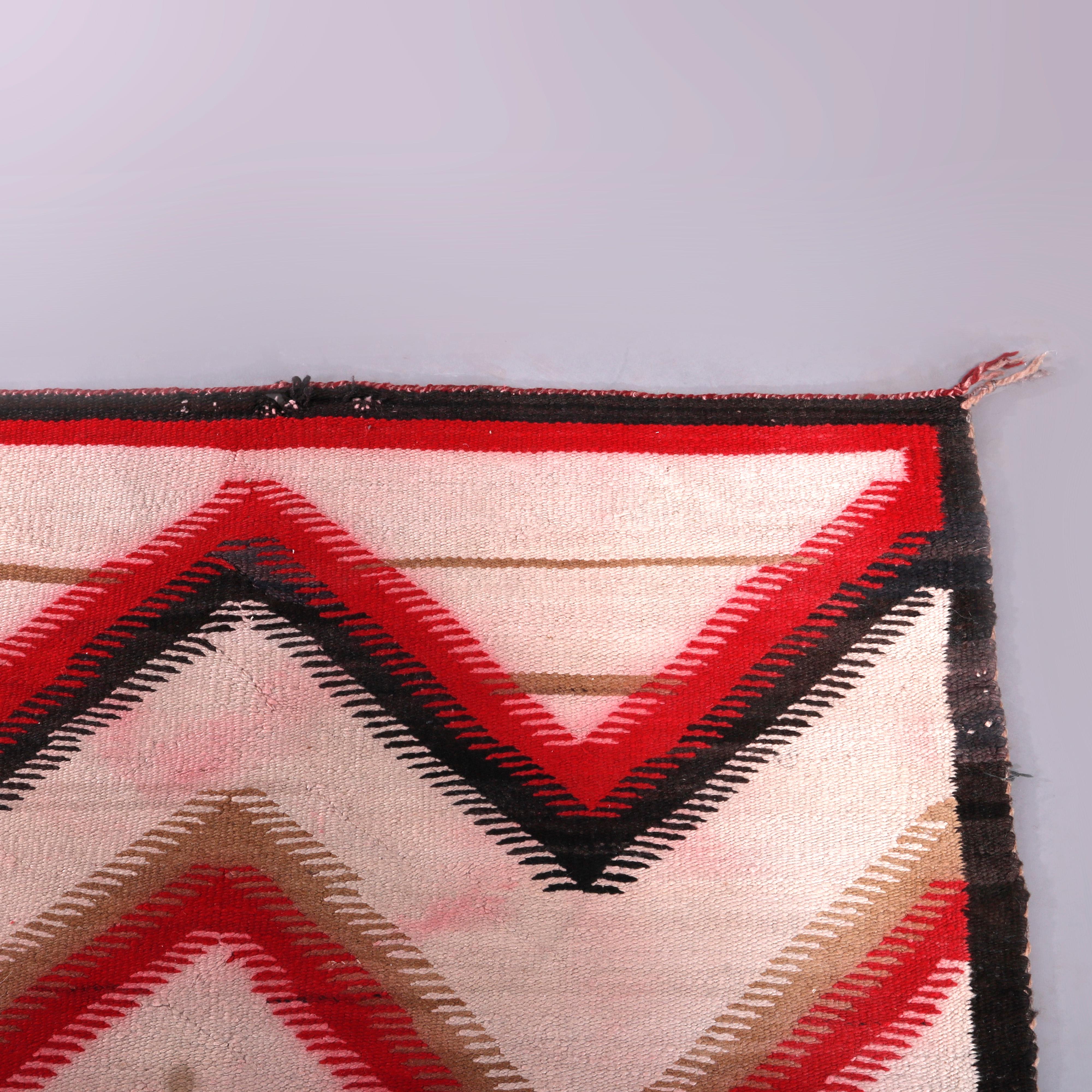 Woven Vintage Rug in the Manner of Ganado Navajo Weaving, 20th Century