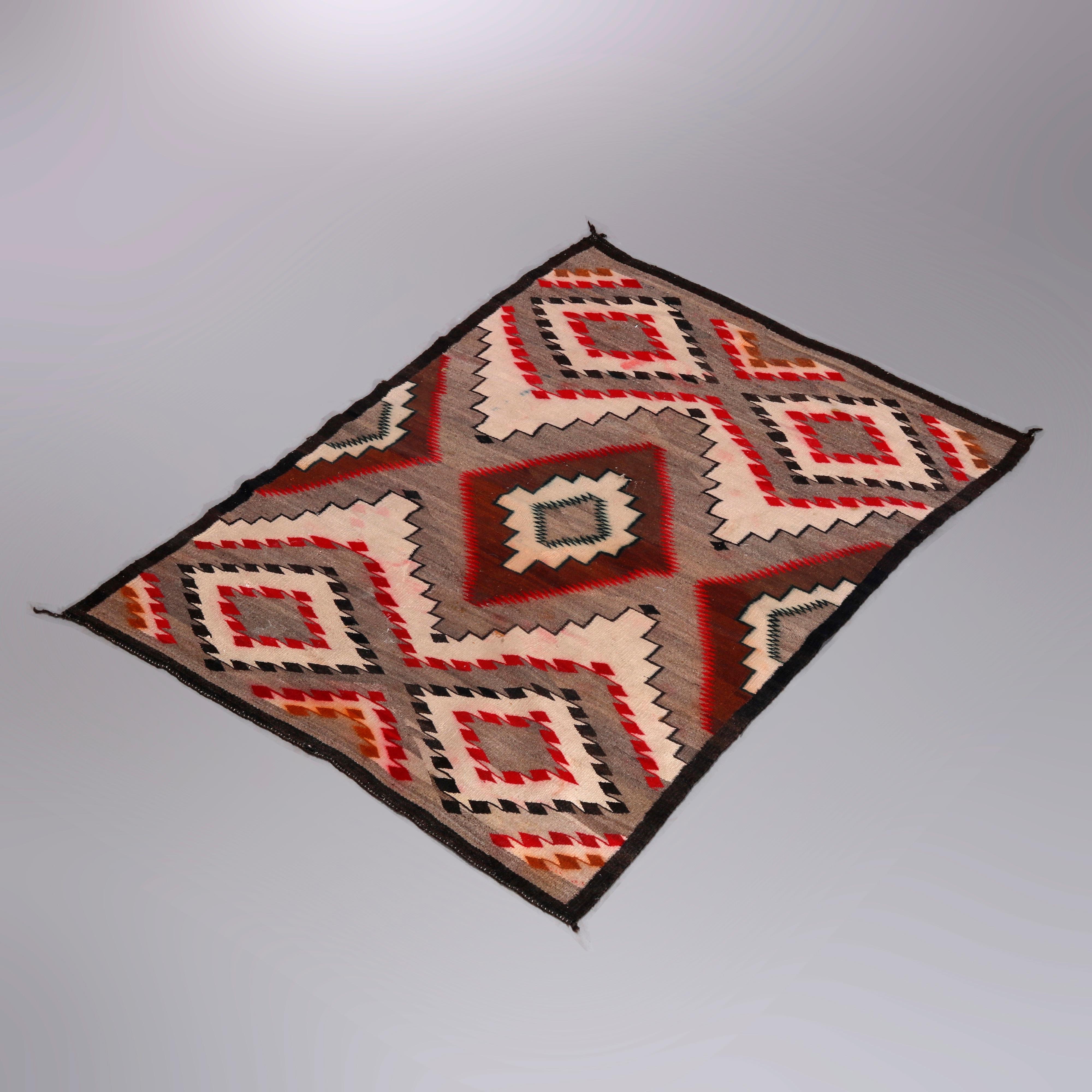 Vintage Rug in the Manner of Ganado Navajo Weaving, 20th Century In Good Condition In Big Flats, NY