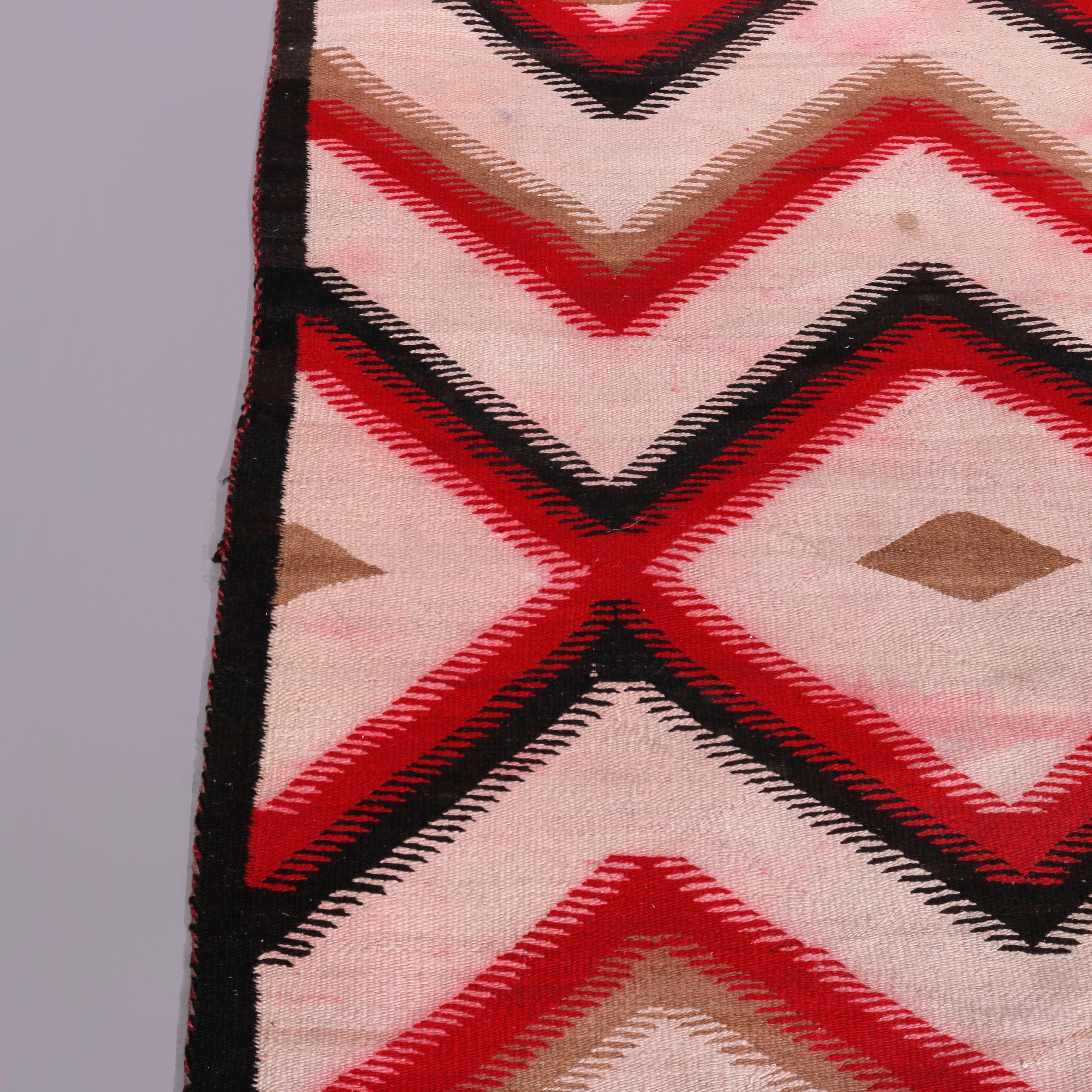 Vintage Rug in the Manner of Ganado Navajo Weaving, 20th Century In Good Condition In Big Flats, NY