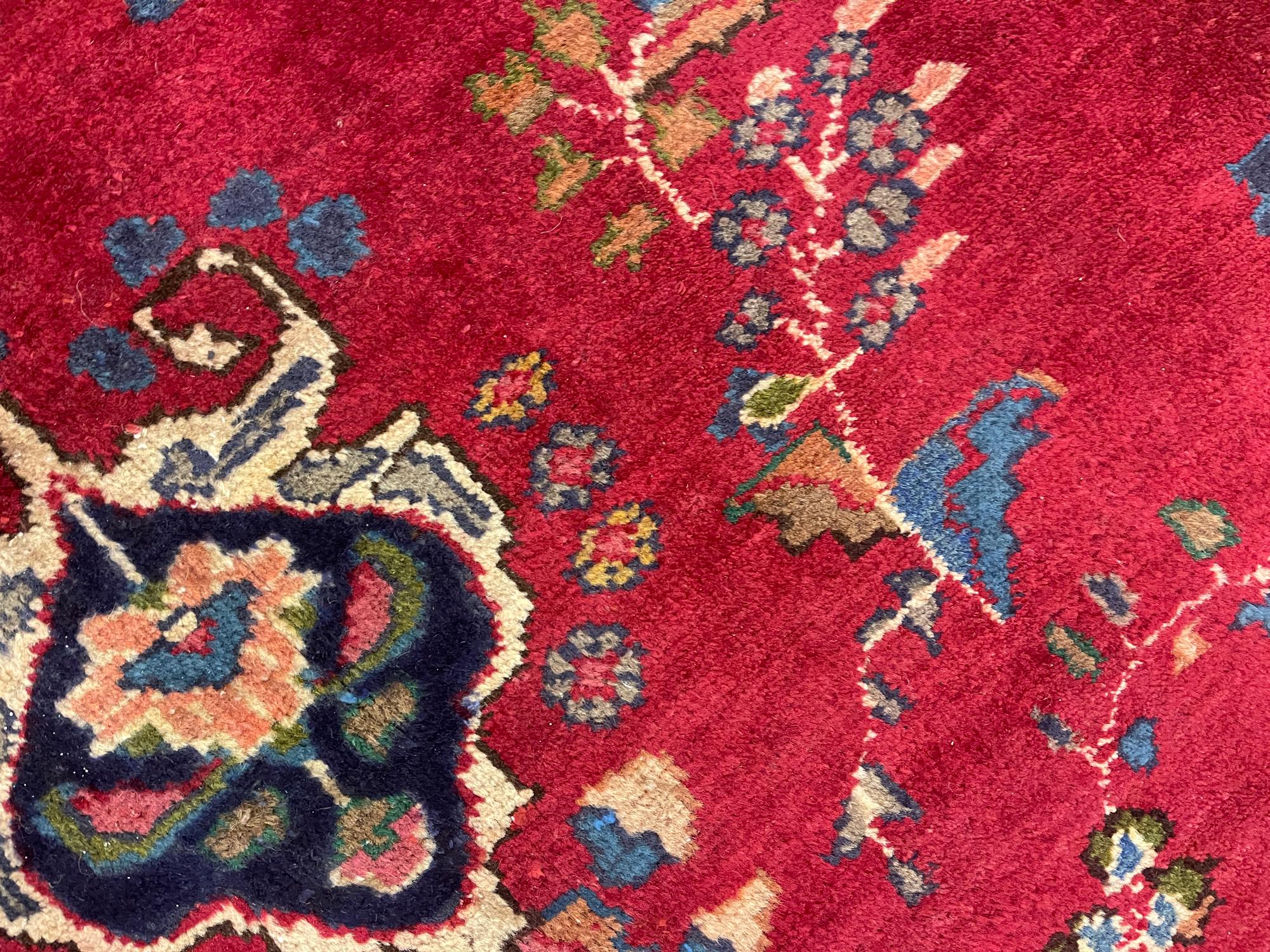 Türkischer handgeknüpfter Vintage-Teppich aus orientalischer Wolle mit Florteppich (Ende des 20. Jahrhunderts) im Angebot