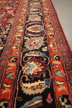Vintage Rug Knotted Pile Carpet Turkish Handmade Oriental Wool Rug