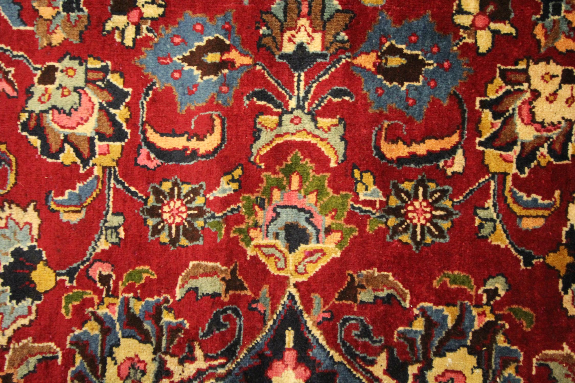 Vegetable Dyed Vintage Rug Knotted Pile Carpet Turkish Handmade Oriental Wool Rug For Sale