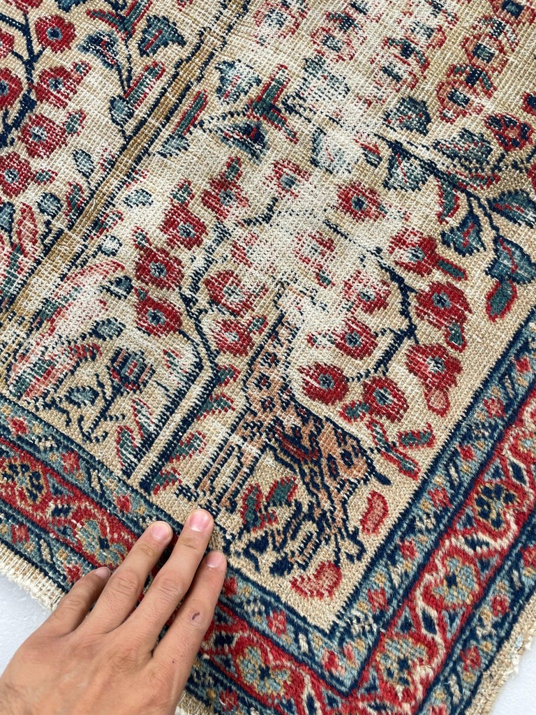 Vintage Rug Pictorial Beauty with Giraffe Motifs, c.1950's For Sale at ...