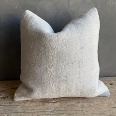 Taie d'oreiller de tapis vintage avec coutures d'origine