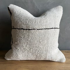 Vintage Rug Pillow Cover with Original Seams