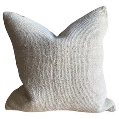 Taie d'oreiller de tapis vintage avec coutures d'origine