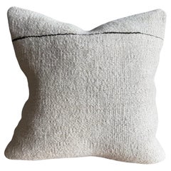 Vintage Rug Pillow Cover with Original Seams