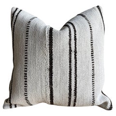 Vintage Rug Pillow Cover with Stripes