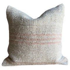 Vintage Rug Pillow Cover with Stripes