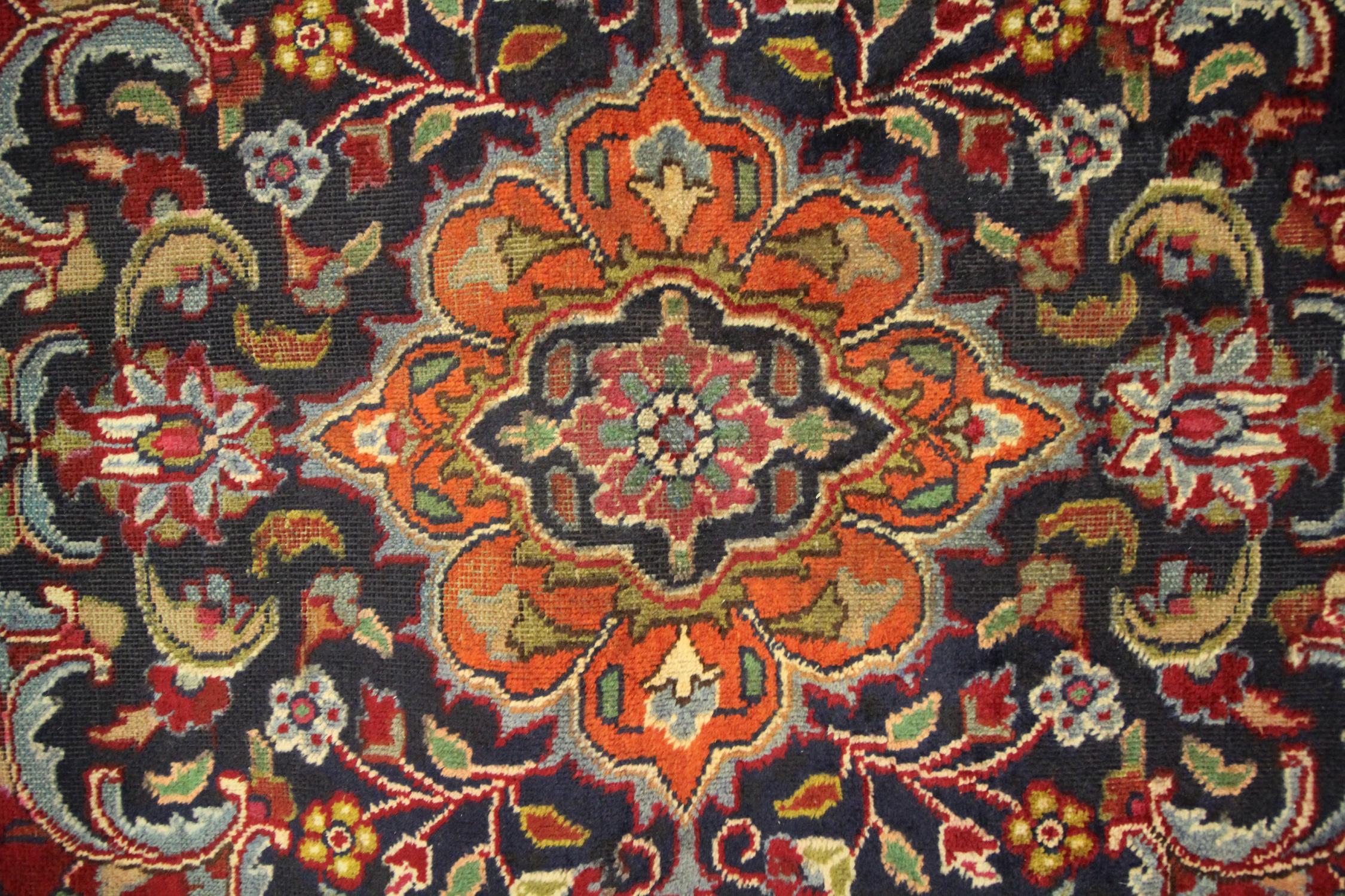 Arts and Crafts Large Vintage Rug Red Wool Carpet, Large Handwoven Oriental Area Rug For Sale