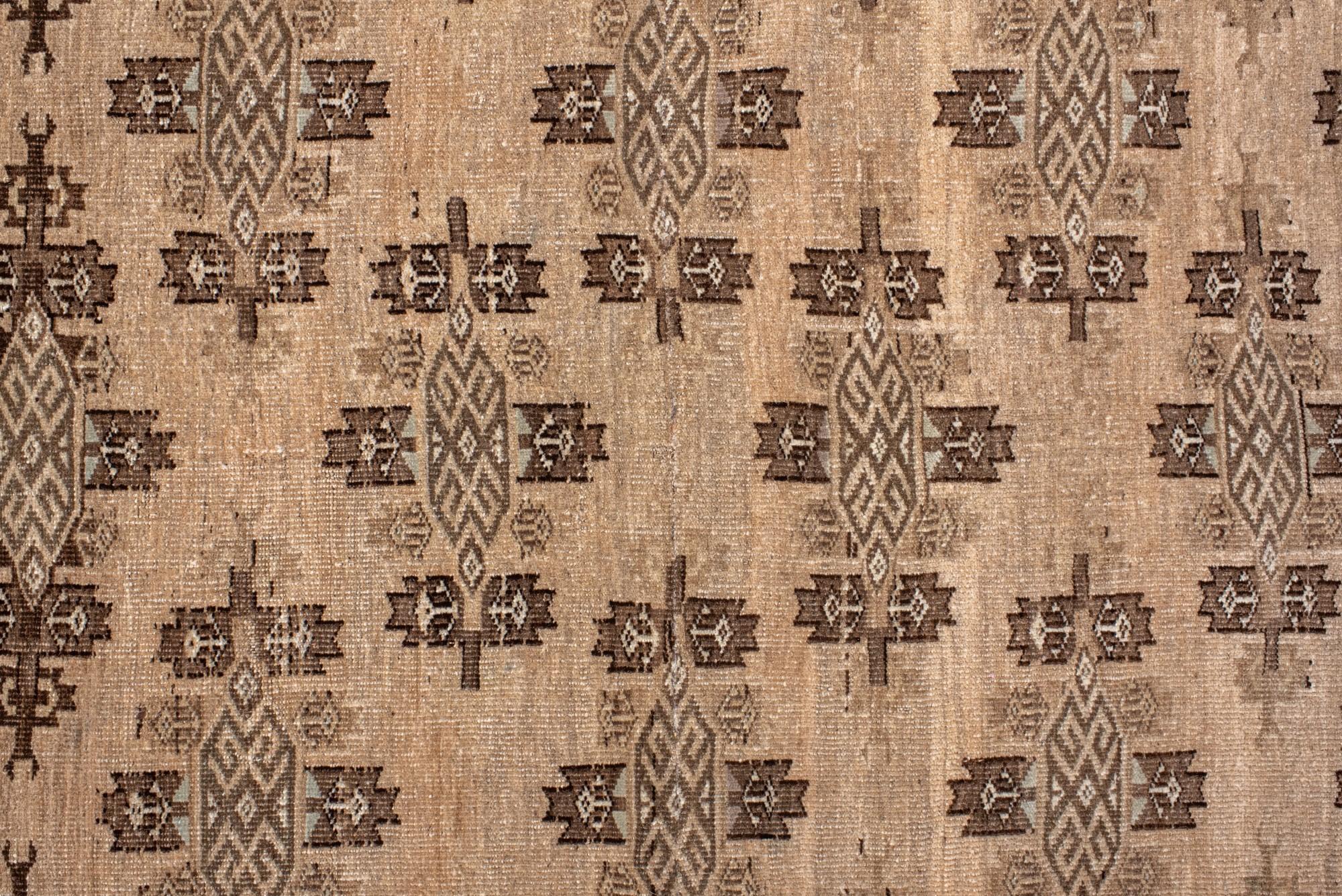 Hand-Knotted Vintage Rug with Kepse Yomud Tribal Guls For Sale