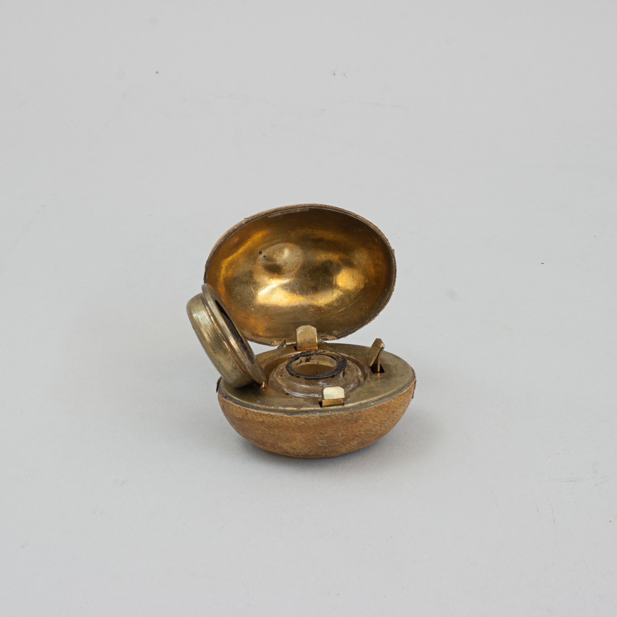 Early 20th Century Vintage Rugby Ball Inkwell. For Sale