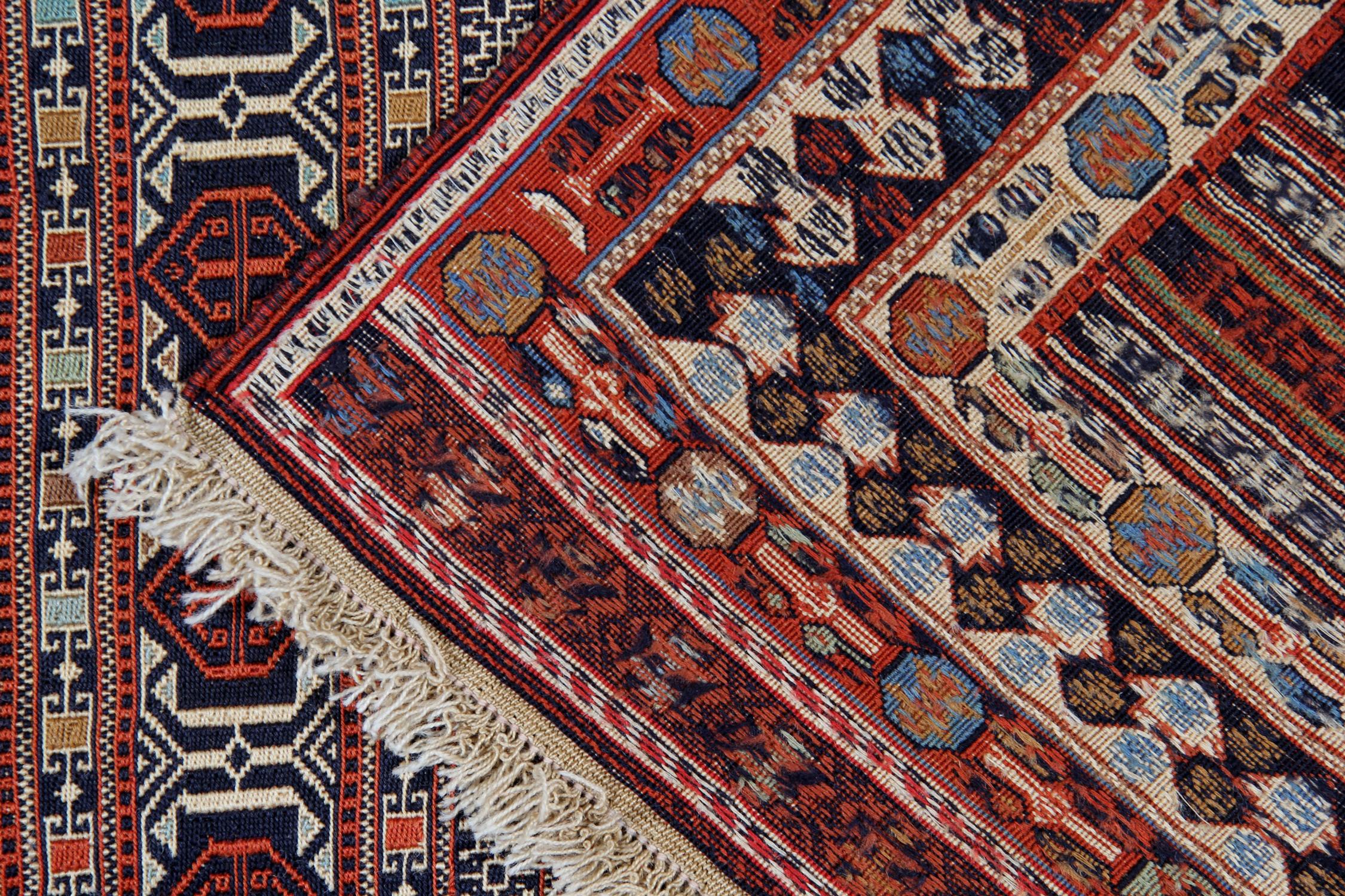 Handgefertigter Teppich Kelim Soumak Teppich Rost Wolle Kelim Teppich im Zustand „Hervorragend“ im Angebot in Hampshire, GB