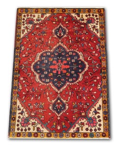 Tappeti d'epoca Tappeto orientale fatto a mano Tappeto di lana rosso per aree