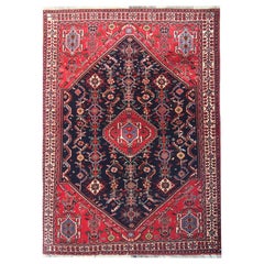 Handgewebter Teppich im Vintage-Stil, Teppich aus Stammeswolle, 117 x 160 cm