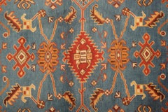 Vintage Rugs, Blue Turkish Rugs, Oushak Carpets, Handmade Oriental Rug for Sale