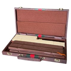Retro Rummy Game Board and Gucci Inspired Carrying Case in Red and Green