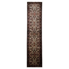 Vintage Runner Sarough Runner Rug, Floral Stair Runner