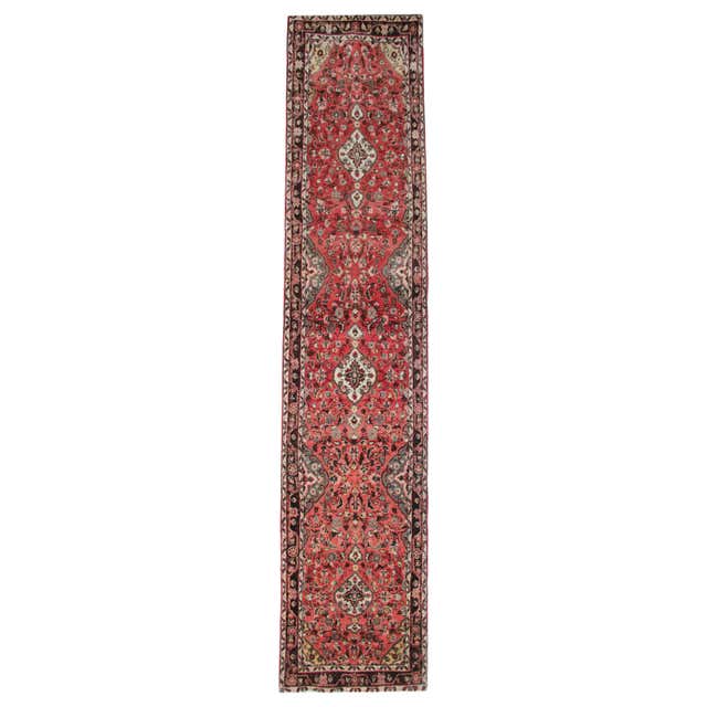 Long Handmade Carpet Runner Vintage Indian Rug Runner Floral Wool Stair ...