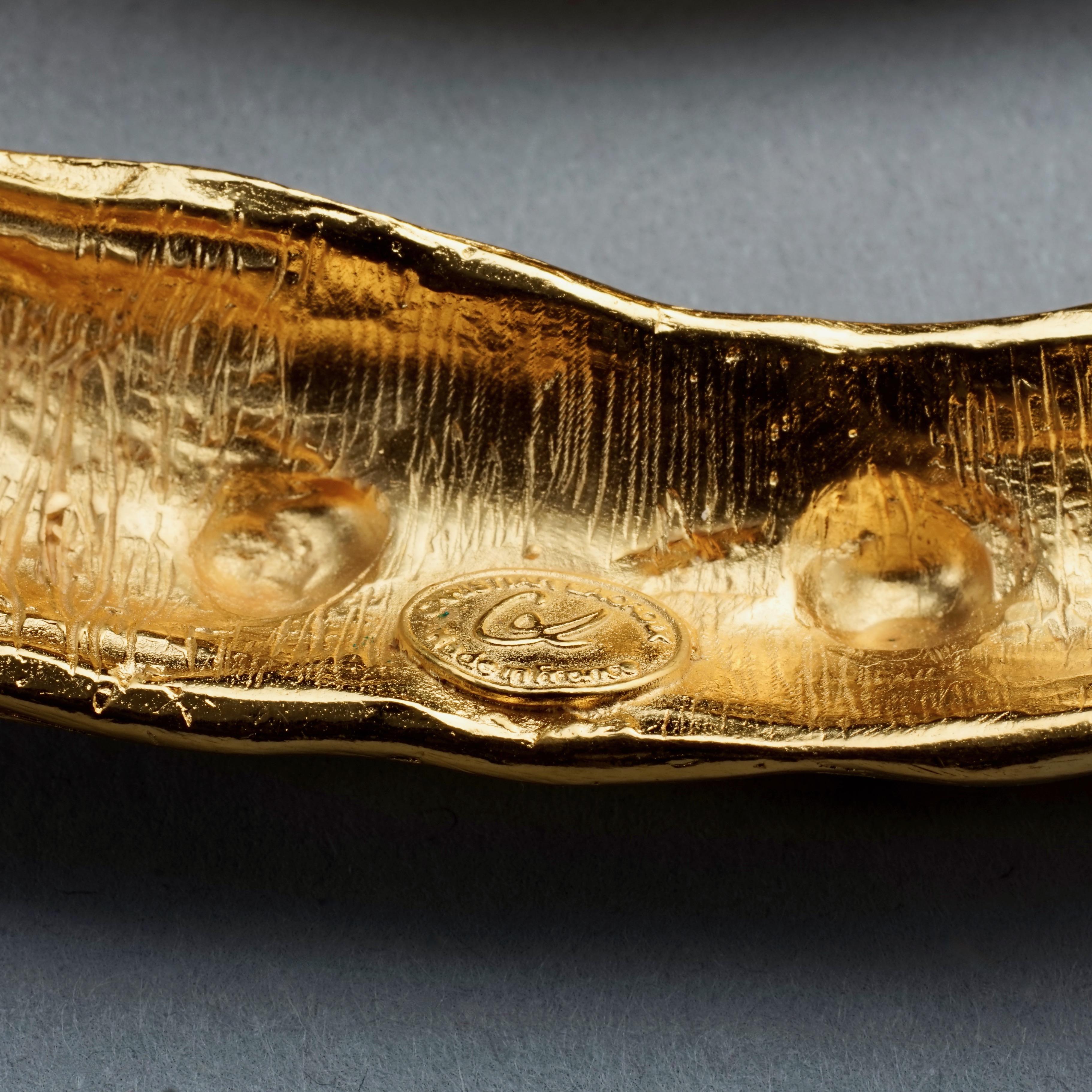 Vintage Runway CHRISTIAN LACROIX Double Layer Masai Rigid Gold Necklace For Sale 4