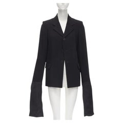vintage Runway COMME DES GARCONS '92 black wool long wide sleeve blazer jacket M