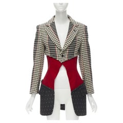Vintage By By COMME DES GARCONS blazer déconstruit en tweed velours jacquard S