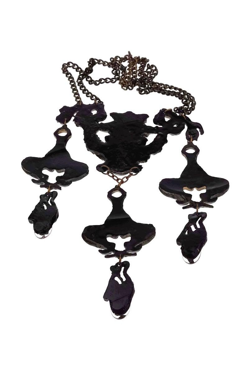 Vintage Runway Gothic Baroque Plastron Breastplate Necklace For Sale 2