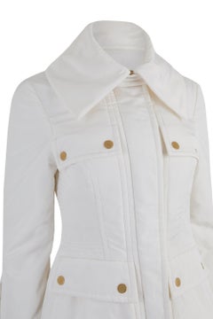 Vintage Runway Gucci F/W 2003 White Fitted Puffer Jacket
