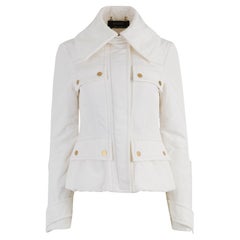 Vintage Runway Gucci F/W 2003 White Fitted Puffer Jacket