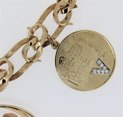 Vintage Ruser 'Beverly Hills' Charm Bracelet Signed, circa 1950