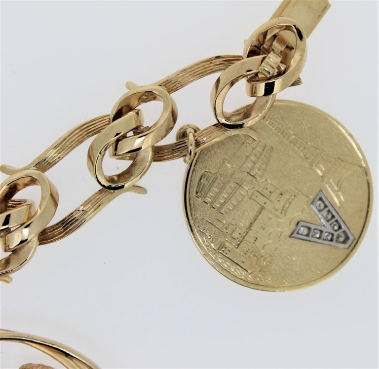 Vintage Ruser 'Beverly Hills' Charm Bracelet Signed, circa ...
