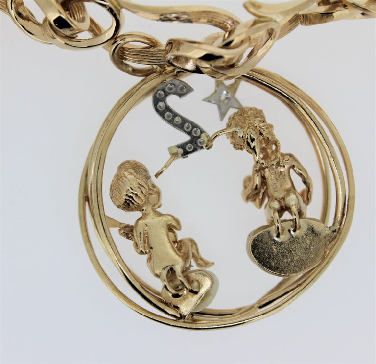 Vintage Ruser 'Beverly Hills' Charm Bracelet Signed, circa ...