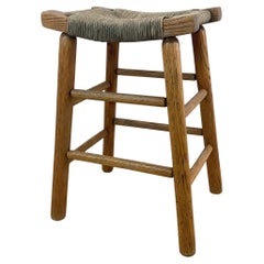 Vintage Rush Seat Counter Stool