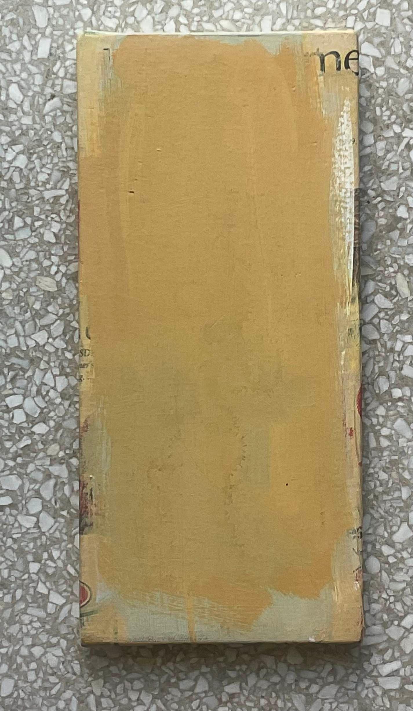 Mid-Century Modern Vintage Russell Christoffersen Abstract On Canvas In Gold - Signed For Sale
