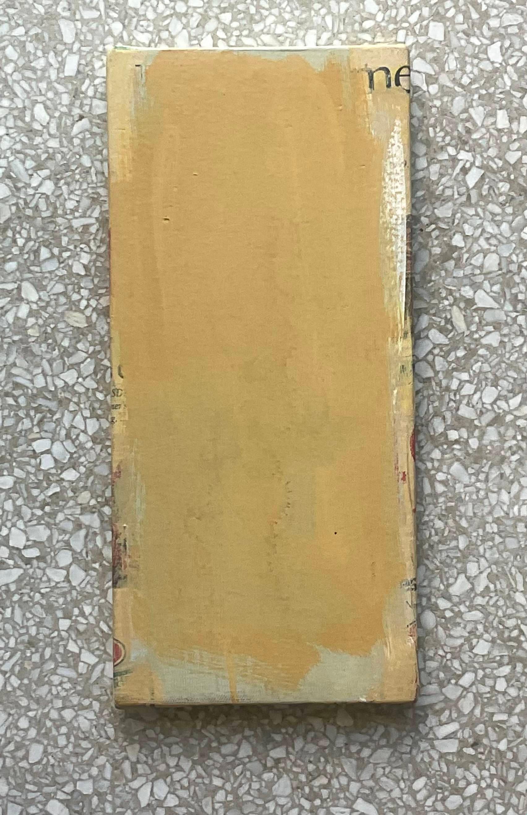 Unknown Vintage Russell Christoffersen Abstract On Canvas In Gold - Signed For Sale