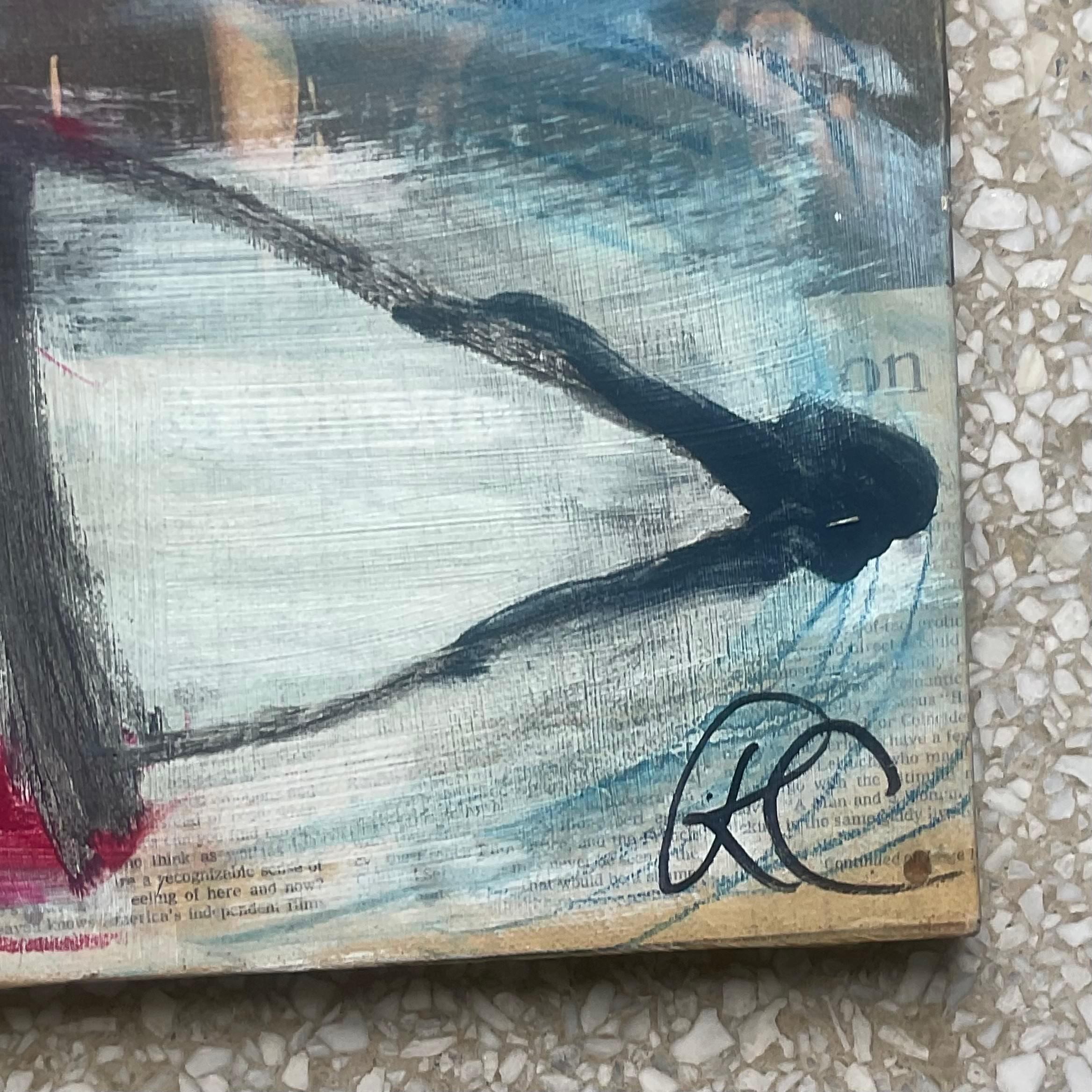 Vintage Russell Christoffersen Abstract On Canvas- Signed For Sale 3