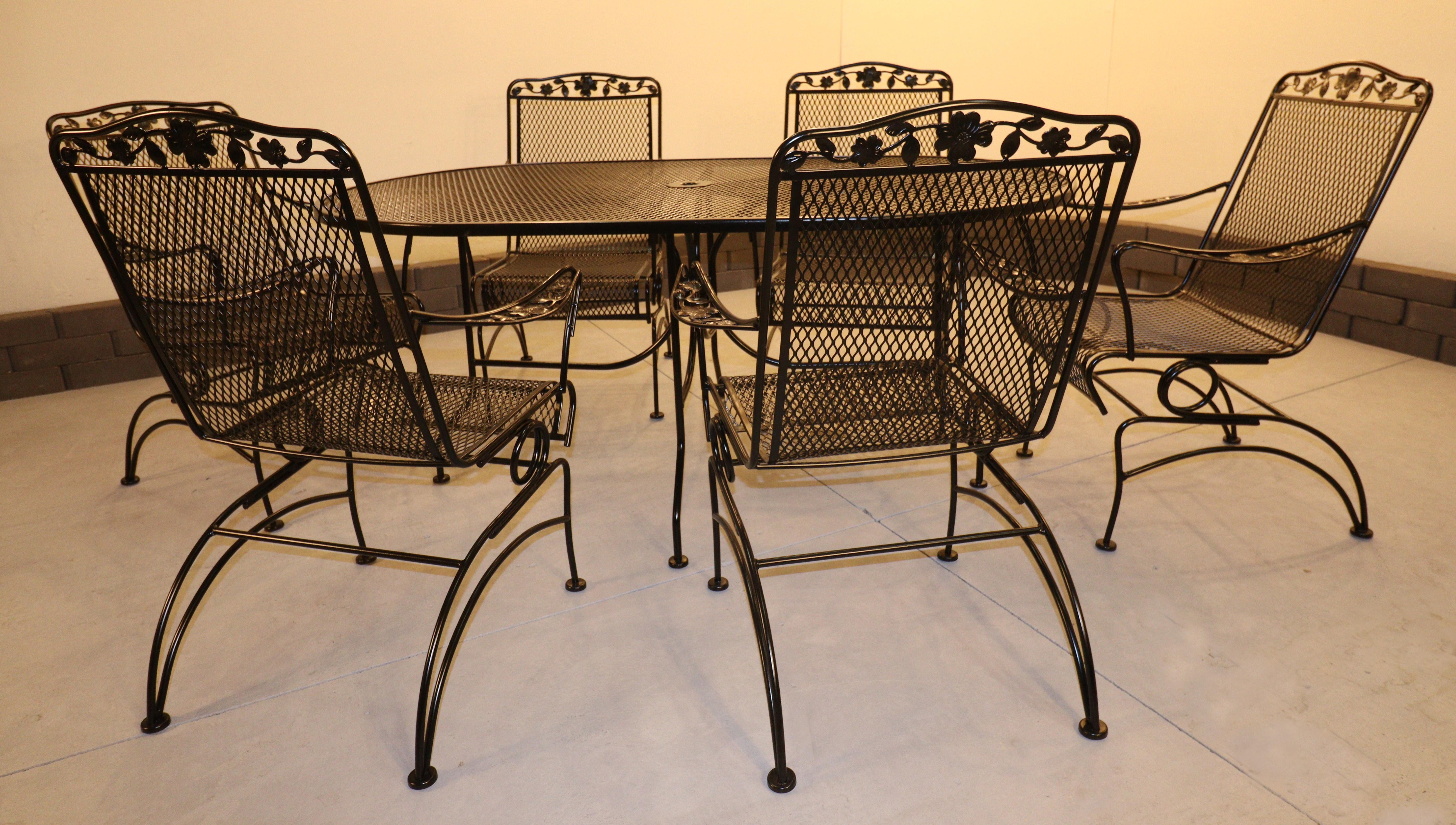 Vintage Russel Woodard Primrose Wrought Iron Family patio in vendita 3