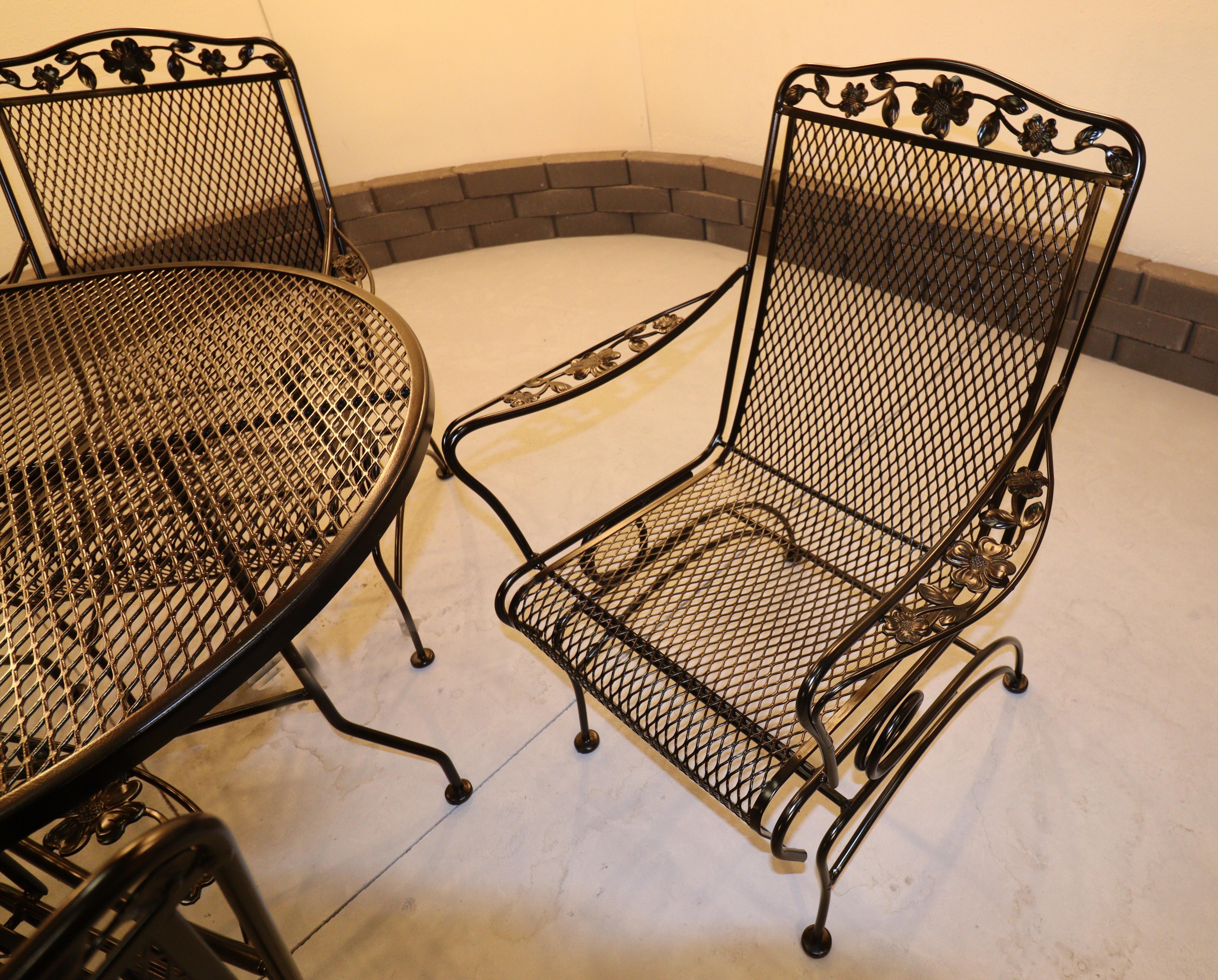 Vintage Russel Woodard Primrose Wrought Iron Family patio in vendita 5