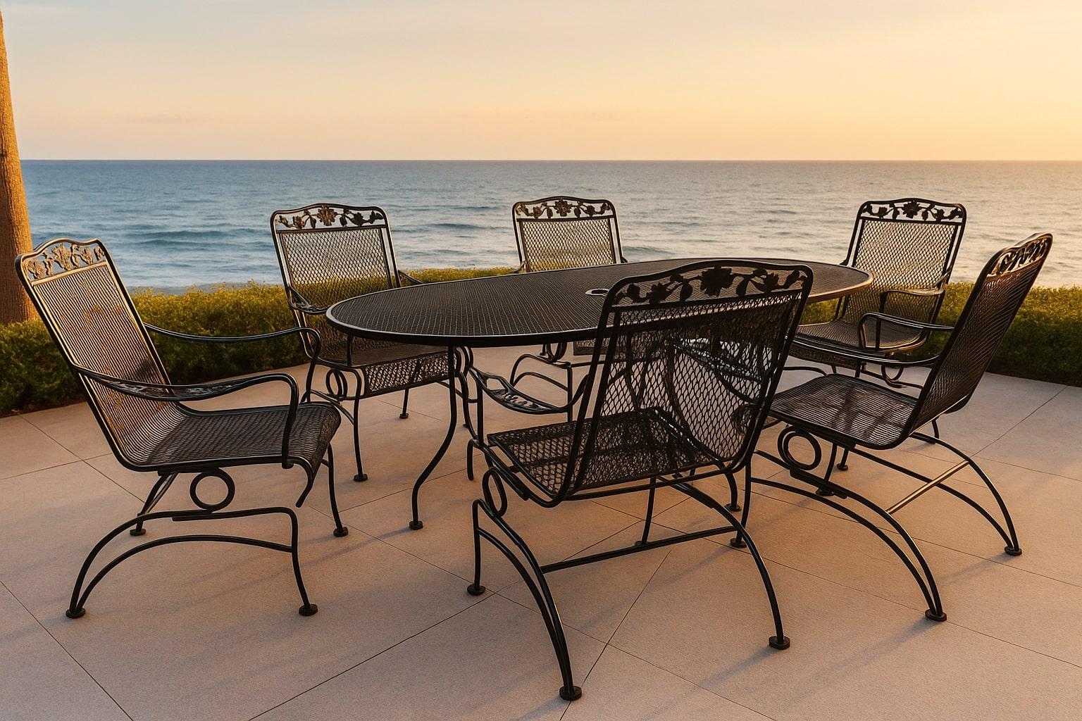 Vintage Charm for Your Modern Home!

Discover the elegance of the Vintage Russell Woodard Primrose Wrought Iron Family Patio Set.

Craftsmanship: Handcrafted with the detailed Primrose pattern, this set combines functionality with artistic flair,