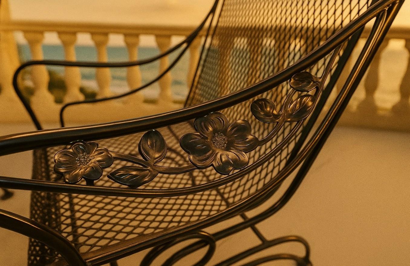 Vintage Russel Woodard Primrose Wrought Iron Family patio Estadounidense en venta