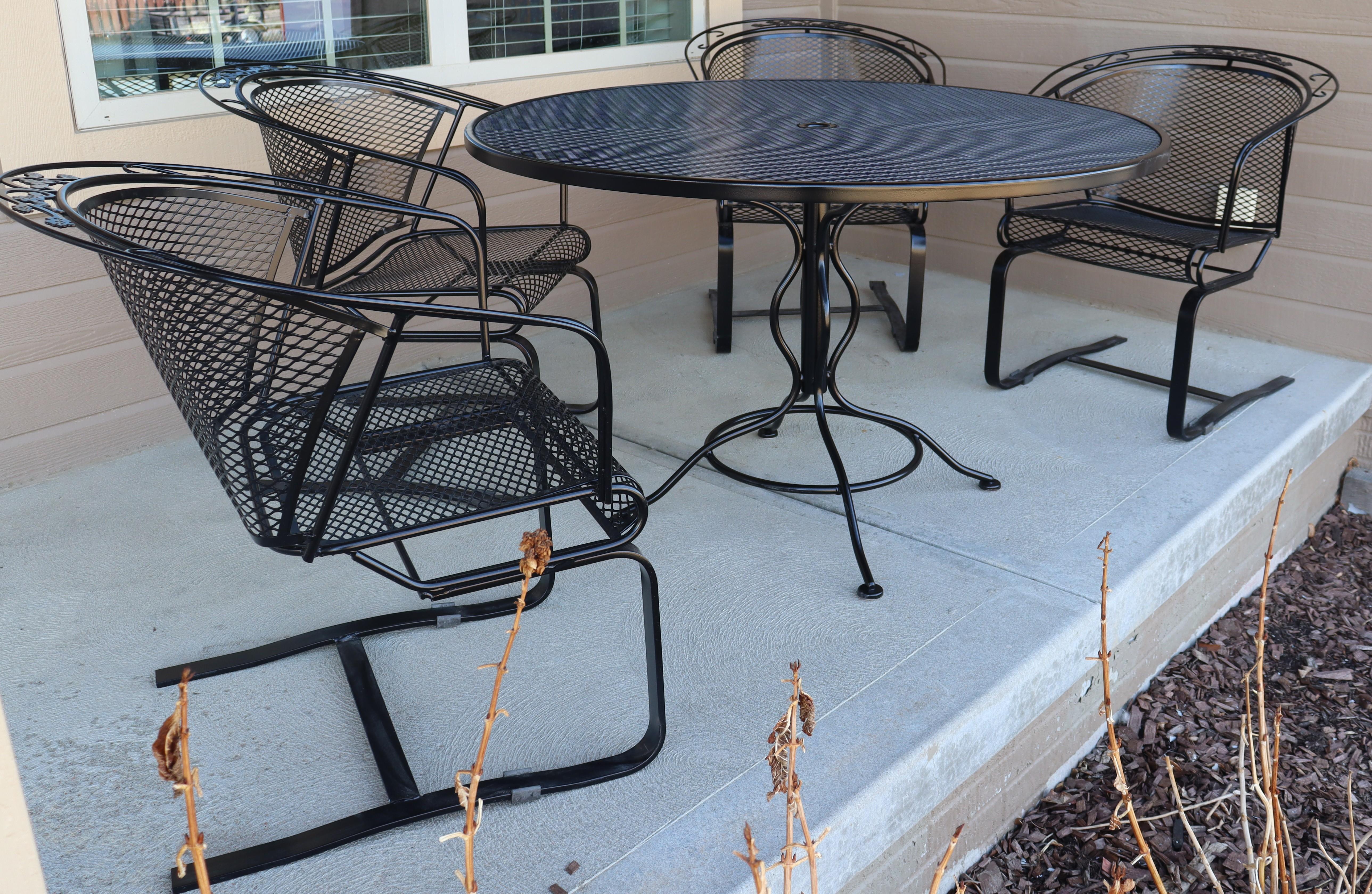 Relax in Timeless Style with Vintage Acorn and Oak Leaf Wrought Iron Barrell Rocker Chairs! 

Elevate your outdoor oasis with these stunning vintage rockers, featuring intricate acorn and oak leaf designs.


Crafted from durable wrought iron and