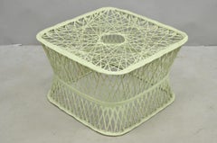 Vintage Russell Woodard Mid Century Modern Spun Fiberglass Footstool Ottoman