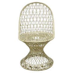 Vintage Russell Woodard Mid Century Modern Woven Spun Fiberglass Side Chair
