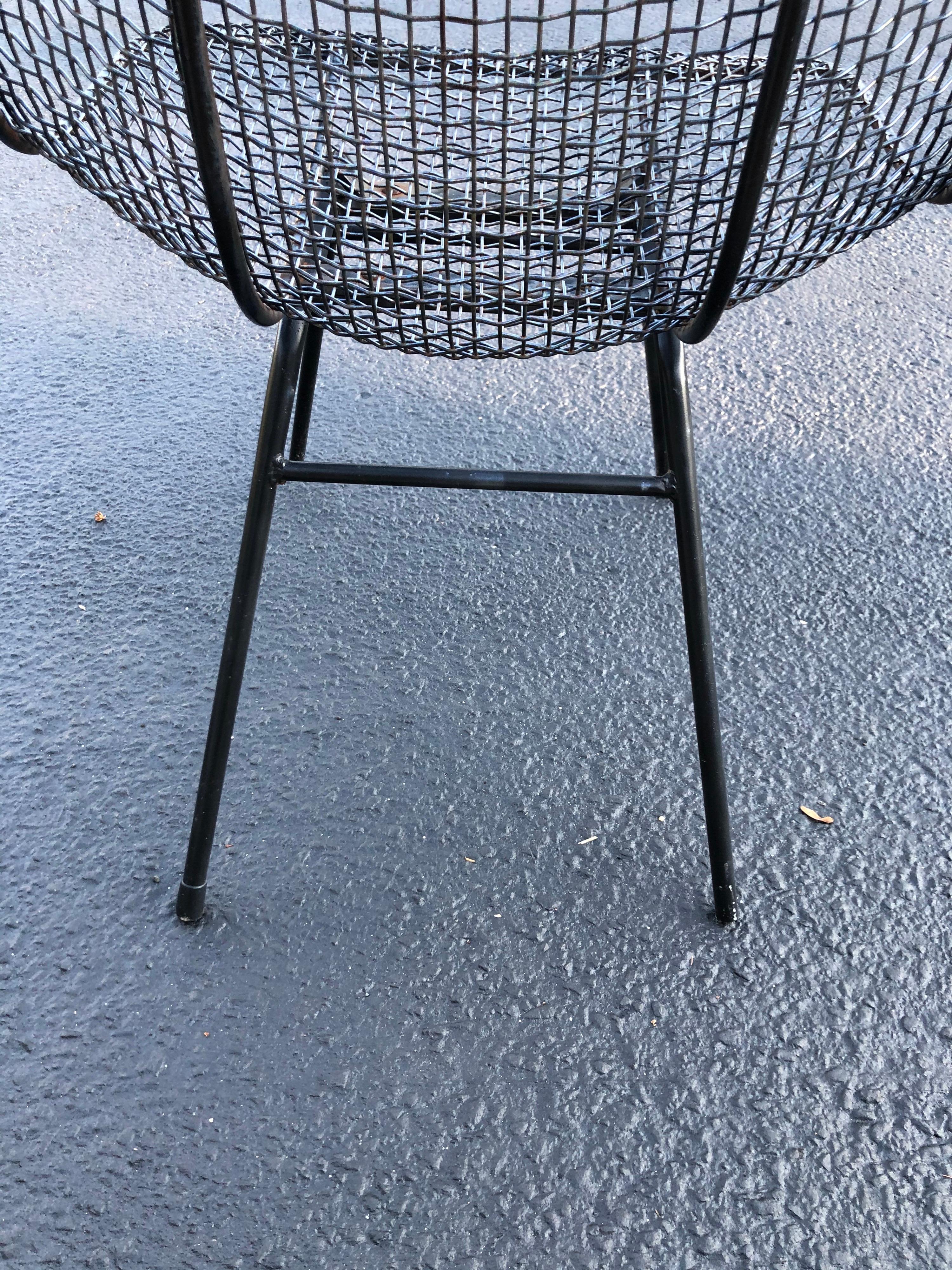 Vintage John Woodard Sculptura Metal Mesh Sculptura Chair 4