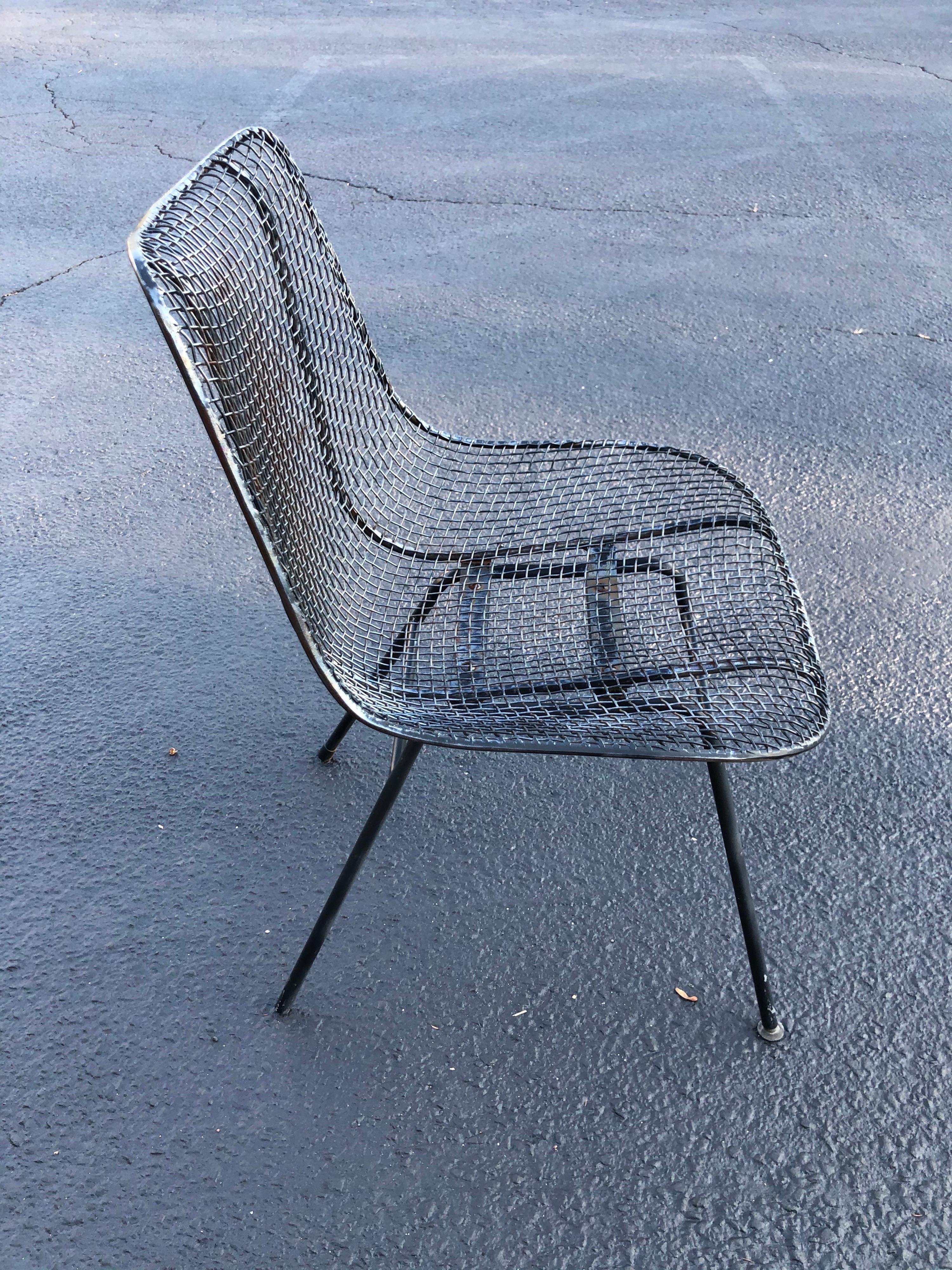 Vintage John Woodard Sculptura Metal Mesh Sculptura Chair 5