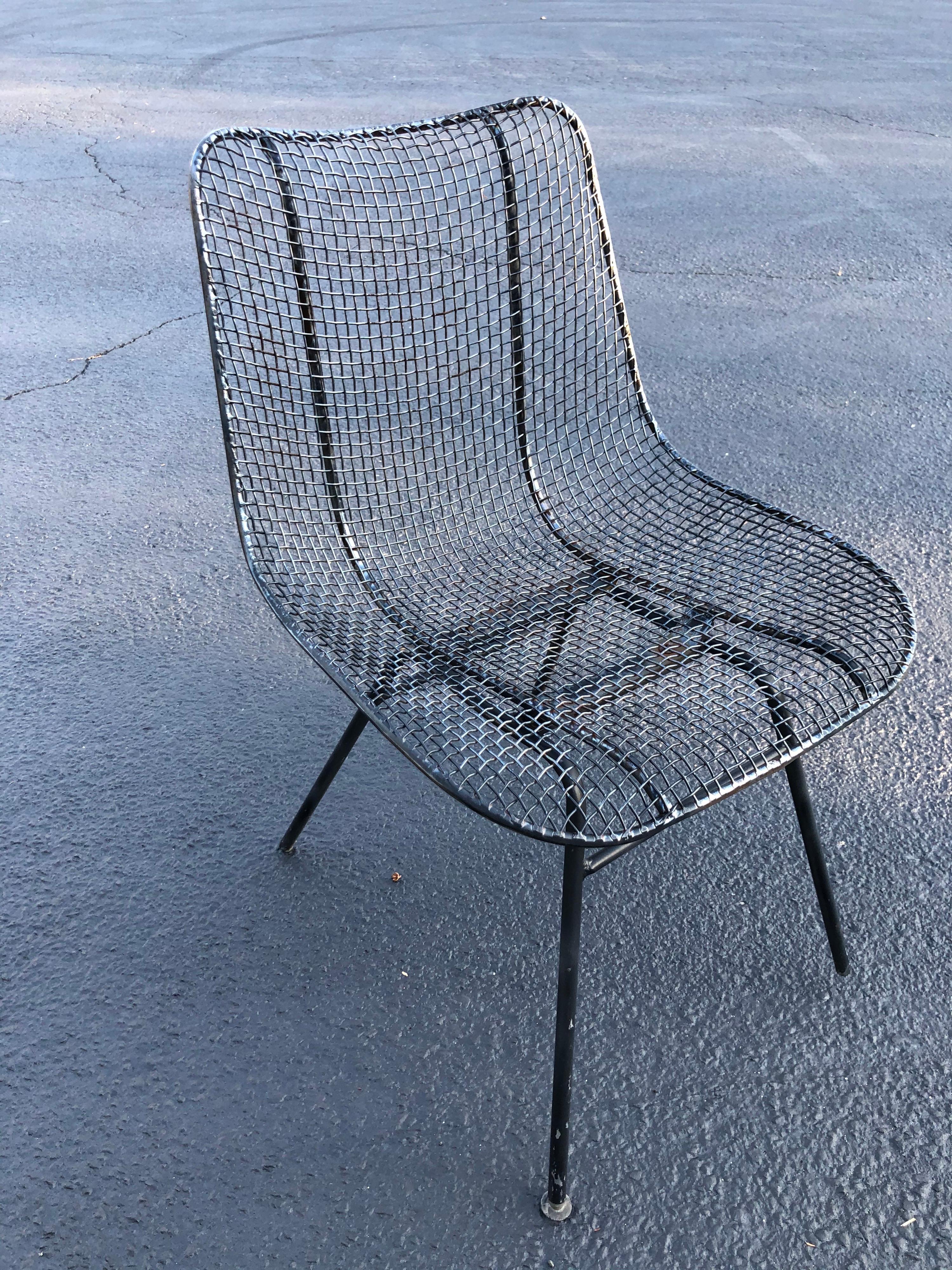 Mid-20th Century Vintage John Woodard Sculptura Metal Mesh Sculptura Chair