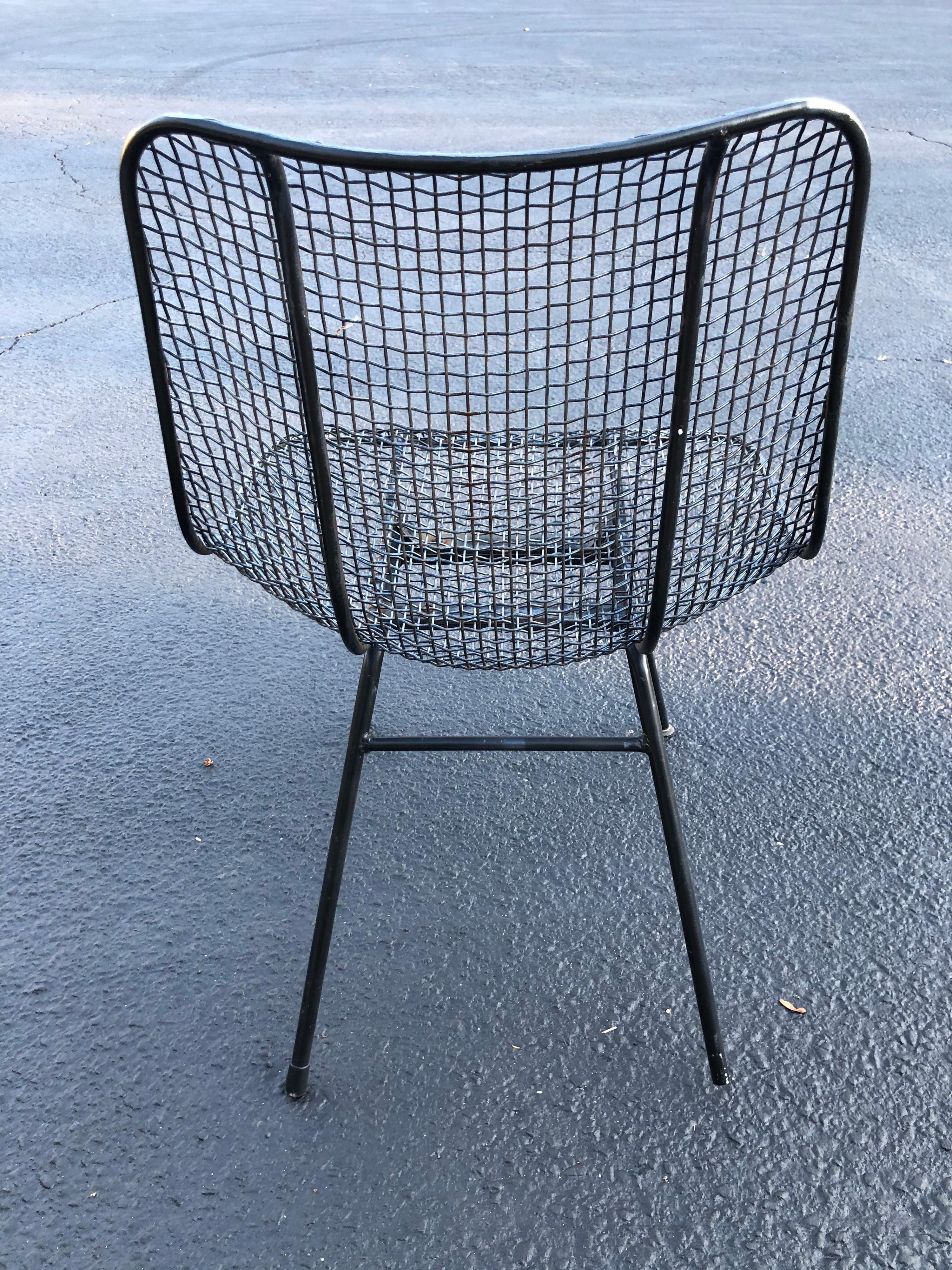 Vintage John Woodard Sculptura Metal Mesh Sculptura Chair 1