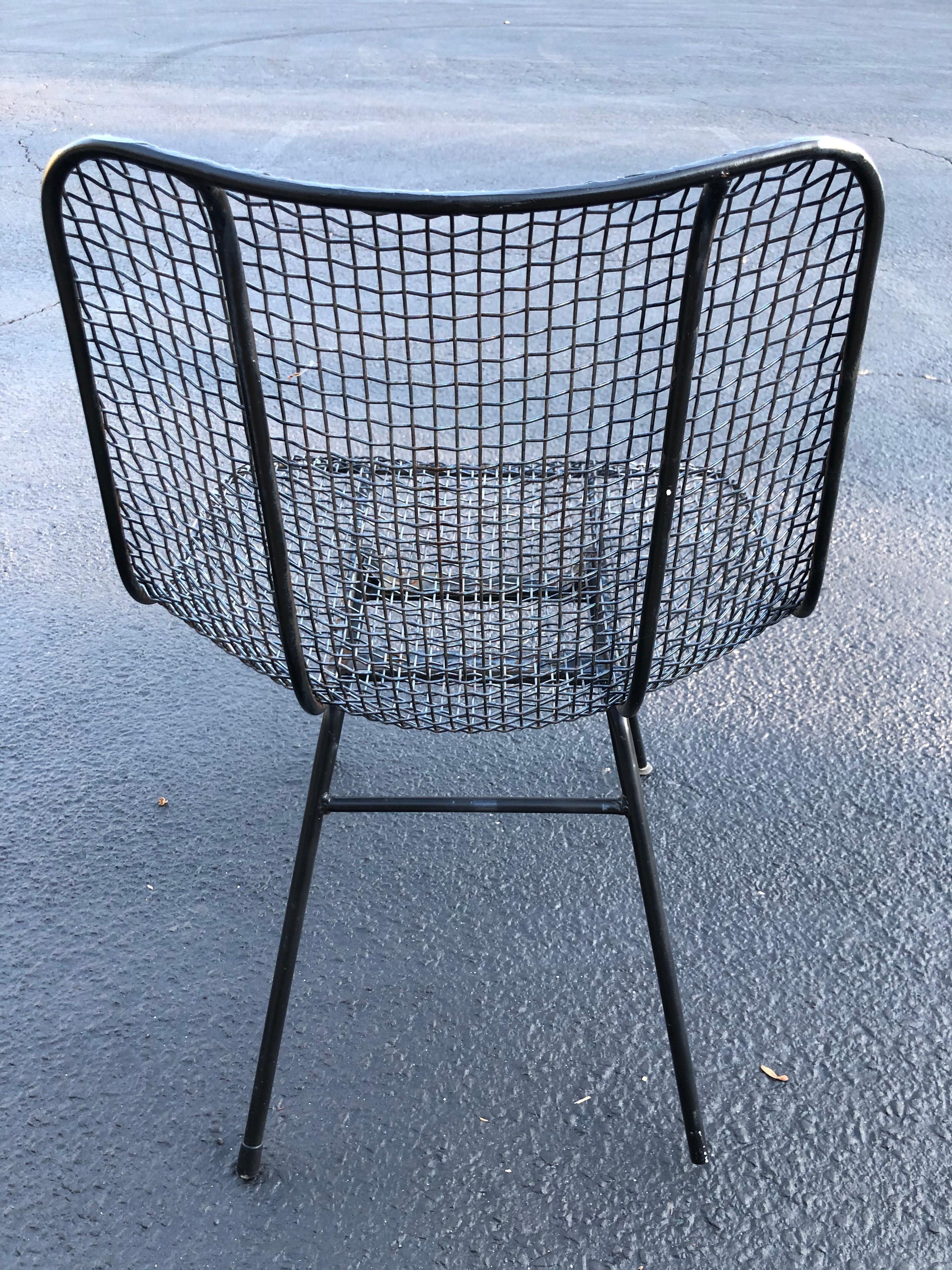 Vintage John Woodard Sculptura Metal Mesh Sculptura Chair 2