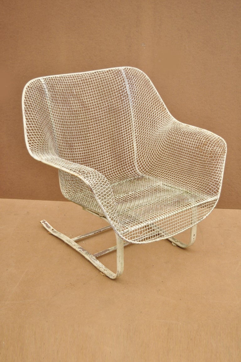 Vintage Russell Woodard Sculptura Metal Mesh Wrought Iron Bouncer