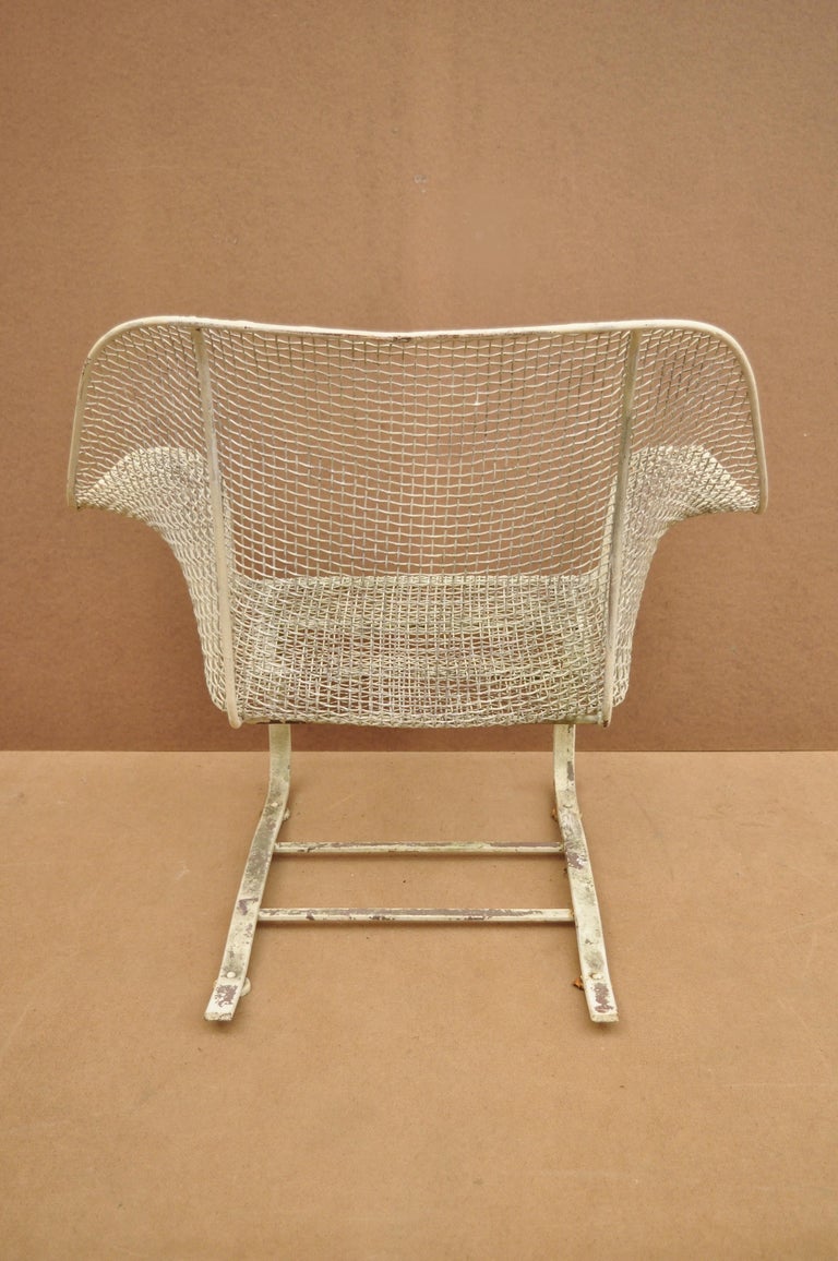 Vintage Russell Woodard Sculptura Metal Mesh Wrought Iron Bouncer